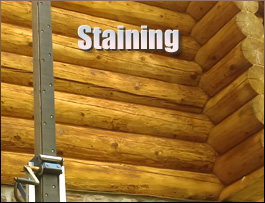  Stokes County, North Carolina Log Home Staining